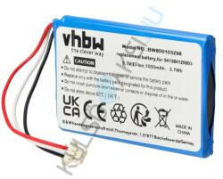 VHBW GPS csere akkumulátor Navigon 5411384120002, 541384120003, GTC3601101PO39120 - 1000 mAh, 3, 7 V (WB-800103298)