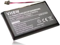 VHBW GPS csere akkumulátor Navigon Topaz, TOPAZPCZF1045003501 - 1200mAh, 3, 7V (WB-800102572)