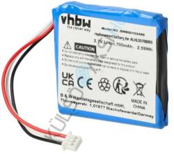 VHBW GPS csere akkumulátor a TomTom ALHL03708003 készülékhez - 700 mAh, 3, 7 V (WB-800103486)