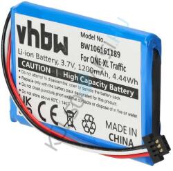 VHBW GPS csere akkumulátor TomTom ICP553450, AHA11111009, 1ICP6//34/50 - 1200 mAh, 3, 7 V (WB-106161189)