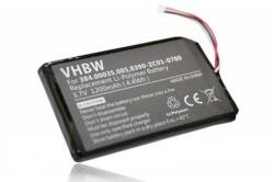 VHBW GPS csere akkumulátor Navigon 384.00035. 005, 8390-ZC01-0780 - 1200 mAh, 3, 7 V (WB-800102388)