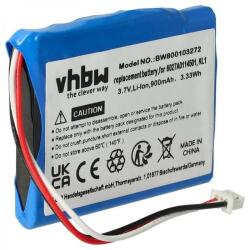 VHBW GPS csere akkumulátor a TomTom 6027A0114501, KL1 készülékhez - 900 mAh, 3, 7 V (WB-800103272)