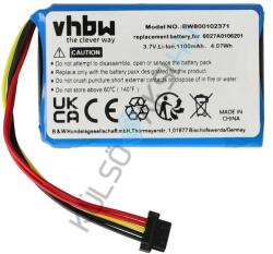 VHBW GPS csere akkumulátor TomTom 4EG0.001. 08, 6027A0090721, 4EG0.001. 17, 4EM0.001. 01 - 1100 mAh, 3, 7 V (WB-800102371)