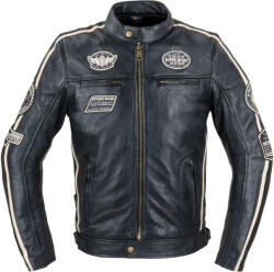  Motoros bőrkabát W-TEC Makso 6XL fekete felvarrókkal (22825-6XL)