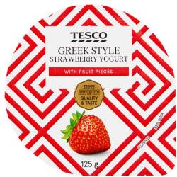 Tesco Greek Style zsíros szamócás joghurt 125 g