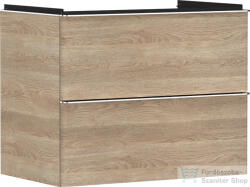 Hansgrohe XELU Q 78x47, 5 cm-es 2 fiókos fali szekrény króm fogantyúval, természetes tölgy 54029000 (54029000)