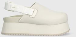 Calvin Klein Jeans papucs SLING CLOSE TOE FLATFORM BTW bézs, női, platformos - bézs Női 41