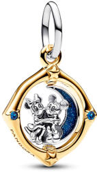 Pandora Disney Mickey egér és Minnie egér kéttónusú forgó hold függő charm - 762955C01 (762955C01)