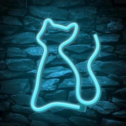  Neon led cica dekorációs lámpa türkíz (RTV200039)