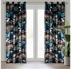 EUROFIRANY Alani bársony sötétítő függöny Fekete 140x270 cm - homeandstyle - 7 831 Ft