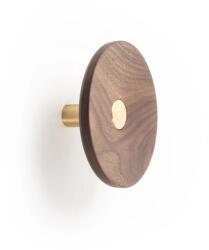Fogas Viefe ZOOT gomb, 120mm, fa- alumínium, csiszolt sötét sárgaréz + dió (7001120N29117)