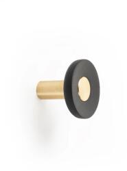 Fogas Viefe ZOOT gomb, 60mm, fa- alumínium, csiszolt sötét sárgaréz + fek (7001060N291M2)