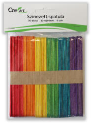 CreArt Fa Spatula 114x10 mm Vegyes Színekben 50 Darab/Csomag (FEAA0009)
