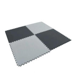Puzzle Tatami Torna Szönyeg Elem 100 X 100 X 3 Cm Védőszegéllyel Szürke/Fekete (ELG301) - jatekrt