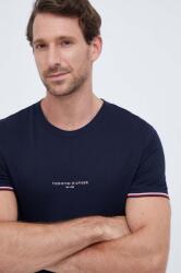 Tommy Hilfiger pamut póló sötétkék, nyomott mintás - sötétkék XL - answear - 17 990 Ft