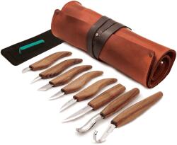 BeaverCraft Set de sculptura in lemn BeaverCraft S18X, 10 piese, plus husa din piele (BVRCS18X)