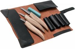 BeaverCraft Set de sculptura in lemn BeaverCraft S15X, 5 piese, plus husa din piele (BVRCS15X)