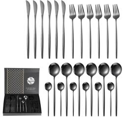  QU-27315 24 darabos evőeszközkészlet - Fekete
