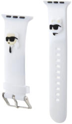 Karl Lagerfeld Karl and Choupette Head NFT Watch Strap (KLAWMSLKCNH) Apple Watch 38/40/41 mm szilikon óraszíj, fehér