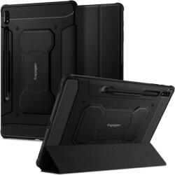 Spigen Rugged Armor Pro Samsung Galaxy Tab S7/S8 11" ütésálló oldalra nyíló smart tok, fekete