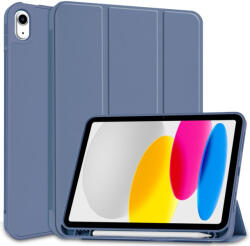 Tech-Protect Smartcase Pen iPad 10.9", 10. gen. (2022) oldalra nyíló okos tok, érintőceruza tartóval, kék