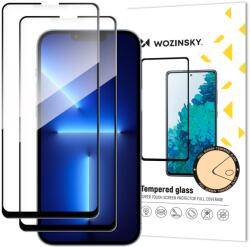 Wozinsky 2db Glass Screen 5D Full Glue iPhone 13/13 Pro/14 teljes kijelzős edzett üvegfólia, 9H keménységű, tokbarát, fekete