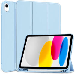 Tech-Protect Smartcase Pen iPad 10.9", 10. gen. (2022) oldalra nyíló okos tok, érintőceruza tartóval, világoskék