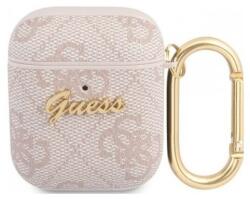 Guess Airpods 4G Script Metal Collection (GUA24GSMP) hátlap, tok, rózsaszín