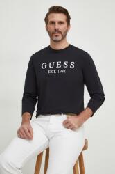 GUESS hosszú ujjú fekete, férfi, nyomott mintás - fekete S