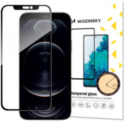 Wozinsky iPhone 13 Mini 5D Full Glue teljes kijelzős edzett üvegfólia (tempered glass) 9H keménységű, tokbarát, fekete