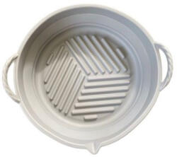 Liners Air fryer szilikon sütőforma összecsukható 21x6 cm kerek szürke (LAFSL216RG)