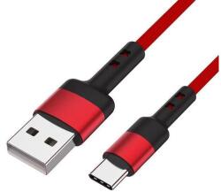Caruba USB-A - USB-C 60W adatkábel 1 méter - piros