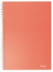 Esselte Spirálfüzet, A5, kockás, 80 lap, ESSELTE "Colour`Breeze", korall (628468)