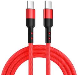 Caruba USB-C - USB-C 60W adatkábel 30cm - piros (D258801)