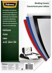 Fellowes Hátlap, A4, 500mikron, FELLOWES "Fantaisie", átlátszó, 50db/cs (5350601) - tonerpiac