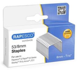 Rapesco Tűzőkapocs, 53/8, horganyzott, RAPESCO, 2000db/doboz (0752) - tonerpiac
