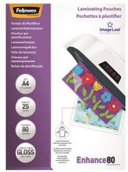 Fellowes Meleglamináló fólia, 80 mikron, A4, fényes, 25 db, FELLOWES (5396205) - tonerpiac