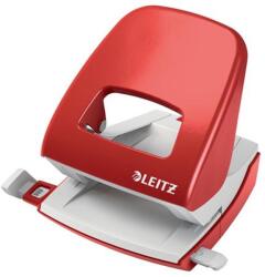 Leitz Lyukasztó, kétlyukú, 30 lap, LEITZ "Nexxt Wow", piros (50080025) - tonerpiac