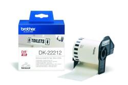 Brother Feliratozógép filmszalag, QL nyomtatókhoz, 62mm x 15, 24m, BROTHER, fehér (DK22212) - tonerpiac
