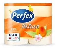 Perfex DeLuxe 3 rétegű barackos 150 lap 4tekercs/csomag toalettpapír (TPBONIDL3RB) - tonerpiac