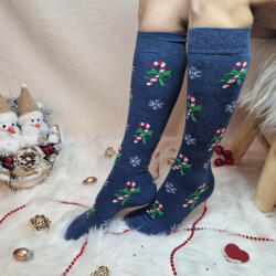 Aura Via CUKORPÁLCÁS térdzokni -melírkék 38-41 36474