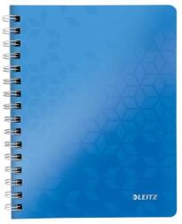 Leitz Spirálfüzet, A5, kockás, 80 lap, LEITZ "Wow", kék (46410036)