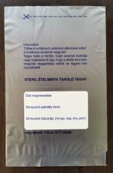  Ételmintás tasak, polietilén (BLPE), 22, 5 x 35 cm, ételminta tároló