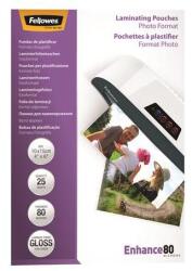 Fellowes Meleglamináló fólia, 80 mikron, 100x150 mm, fényes, 25 db, FELLOWES (5440602) - tonerpiac