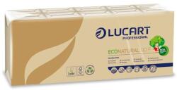 Lucart Papír zsebkendő, 4 rétegű, 10x9 db, LUCART "EcoNatural", barna (843166) - tonerpiac