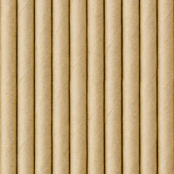 PartyDeco S. r. o Szívószál papírból, kraft, 10 db/ csomag