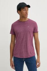 Tommy Jeans t-shirt bordó, férfi, melange - lila M