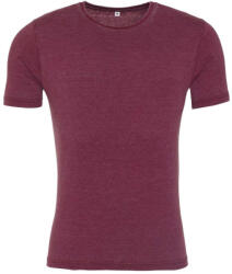 Just Ts JT099 mosott hatású unisex rövid ujjú póló Just Ts, Washed Burgundy-XS (jt099wbu-xs)
