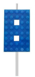Godan Building Blocks, Építőkocka tortagyertya, számgyertya 8-as (MLG132793C)