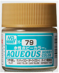 Mr Hobby Aqueous Hobby Color Paint (10 ml) Sandy Yellow (Dark Yellow) H-079